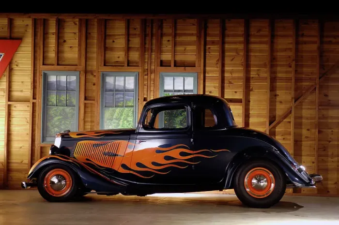 Framed Print : Ford Custom 1934. Artist: Simon Clay Framed Print : Ford Custom 1934. Artist: Simon Clay
