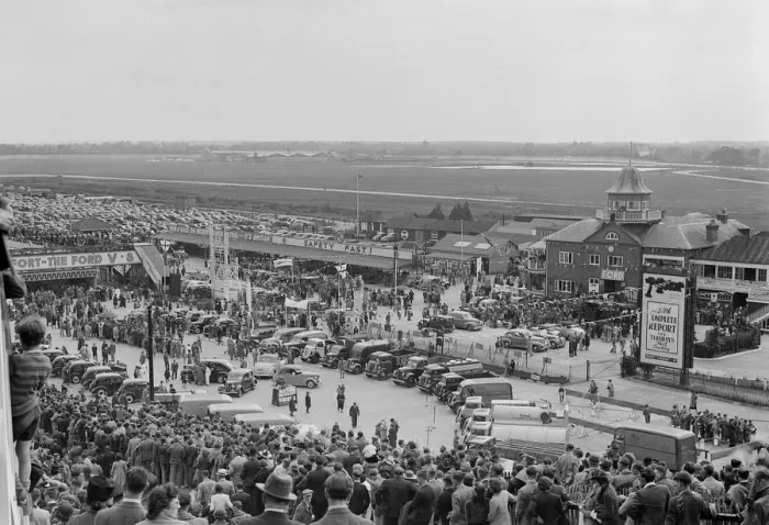 Framed Print : Ford Day at Brooklands motor racing circuit, Surrey, 1930s. Artist: Bill Brunell Framed Print : Ford Day at Brooklands motor racing circuit, Surrey, 1930s. Artist: Bill Brunell