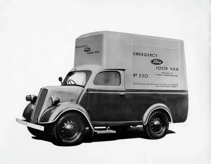 Framed Print : Ford E83W 10cwt Emergency food van in London World War 2 Framed Print : Ford E83W 10cwt Emergency food van in London World War 2