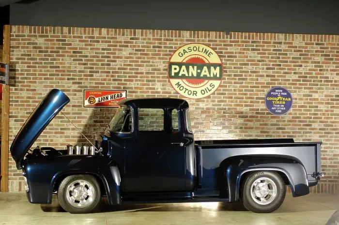 Framed Print : Ford f 100 custom truck 1956. Artist: Simon Clay