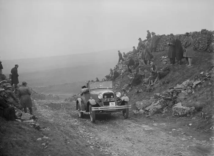Framed Print : Ford Model A 2-seater of EAL Midgley competing in the MCC Edinburgh Trial, 1929. Artist Framed Print : Ford Model A 2-seater of EAL Midgley competing in the MCC Edinburgh Trial, 1929. Artist