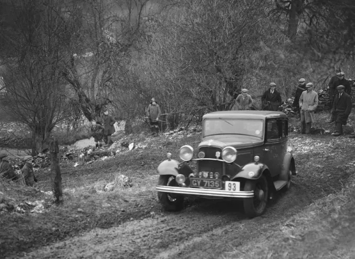Framed Print : Ford Model B of K Hutchison competing in the Sunbac Colmore Trial, Gloucestershire, 1933 Framed Print : Ford Model B of K Hutchison competing in the Sunbac Colmore Trial, Gloucestershire, 1933