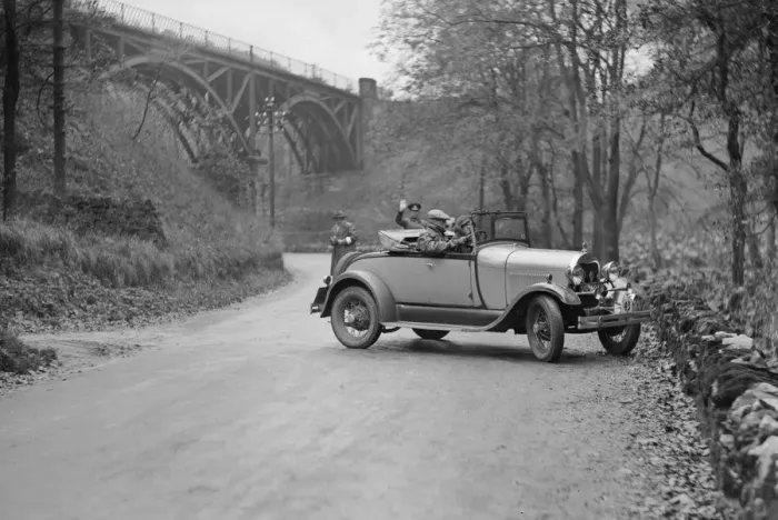 Framed Print : Ford Model A of CM Needham competing in the MCC Sporting Trial, 1930. Artist: Bill Brunell Framed Print : Ford Model A of CM Needham competing in the MCC Sporting Trial, 1930. Artist: Bill Brunell