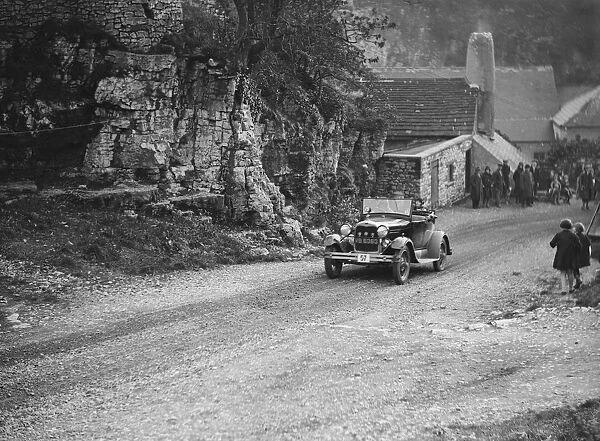 Ford Model A of FH Grain competing in the MCC Sporting Trial, Litton Slack, Derbyshire, 1930