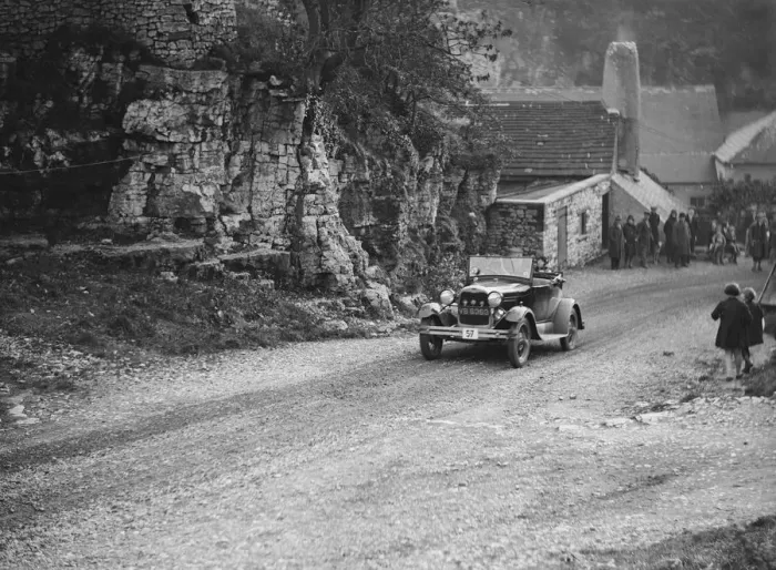 Framed Print : Ford Model A of FH Grain competing in the MCC Sporting Trial, Litton Slack, Derbyshire, 1930 Framed Print : Ford Model A of FH Grain competing in the MCC Sporting Trial, Litton Slack, Derbyshire, 1930