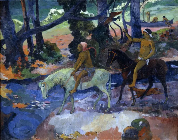 Framed Print : The Ford (The Flight), 1901. Artist: Paul Gauguin Framed Print : The Ford (The Flight), 1901. Artist: Paul Gauguin