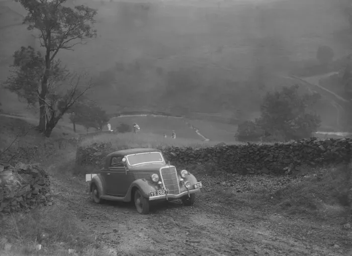 Framed Print : Ford V8 2-seater and dickey of IDK Stewart competing in the MCC Sporting Trial, 1935 Framed Print : Ford V8 2-seater and dickey of IDK Stewart competing in the MCC Sporting Trial, 1935