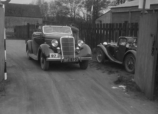 Ford V8 drophead and MG PA at a motoring trial, 1930s. Artist: Bill Brunell