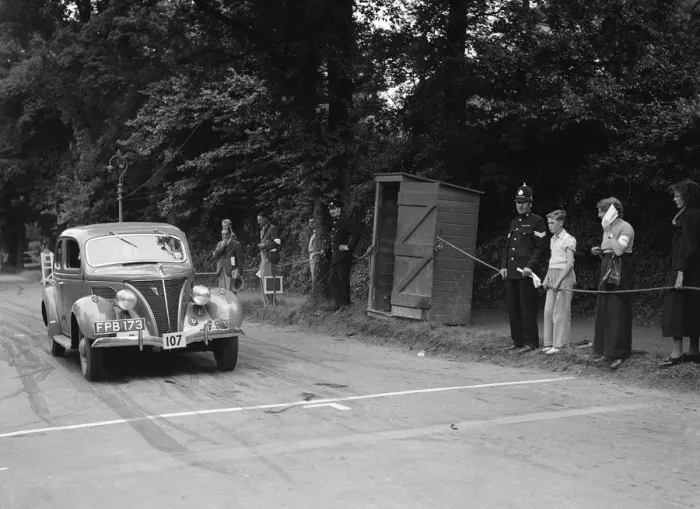 Framed Print : Ford V8 of J Harrison, winner of a bronze award at the MCC Torquay Rally, July 1937 Framed Print : Ford V8 of J Harrison, winner of a bronze award at the MCC Torquay Rally, July 1937