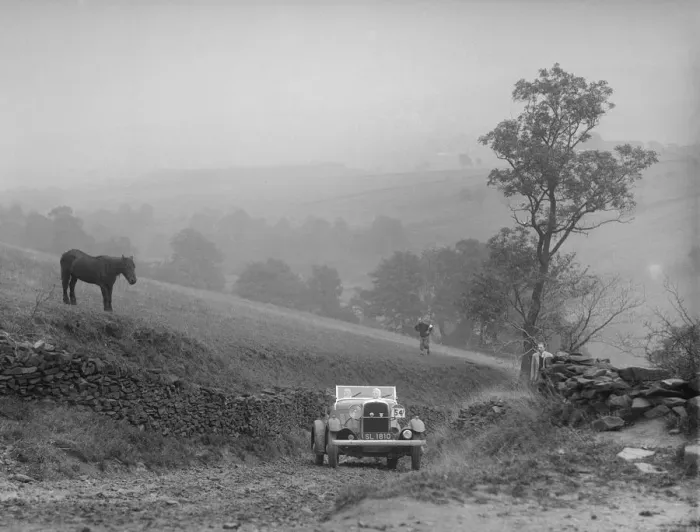 Framed Print : Ford V8 of RKN Clarkson competing in the MCC Sporting Trial, 1935. Artist: Bill Brunell Framed Print : Ford V8 of RKN Clarkson competing in the MCC Sporting Trial, 1935. Artist: Bill Brunell