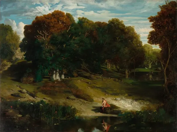 Framed Print : In the Forest, 1841. Creator: Celestin Francois Nanteuil (French, 1813-1873) Framed Print : In the Forest, 1841. Creator: Celestin Francois Nanteuil (French, 1813-1873)