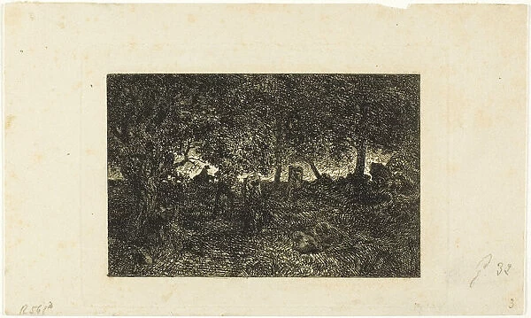 In the Forest, 1844. Creator: Charles Emile Jacque