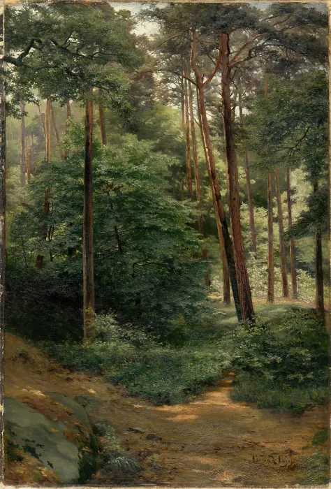 Framed Print : Forest, 1894. Creator: Ludovit Cordak Framed Print : Forest, 1894. Creator: Ludovit Cordak