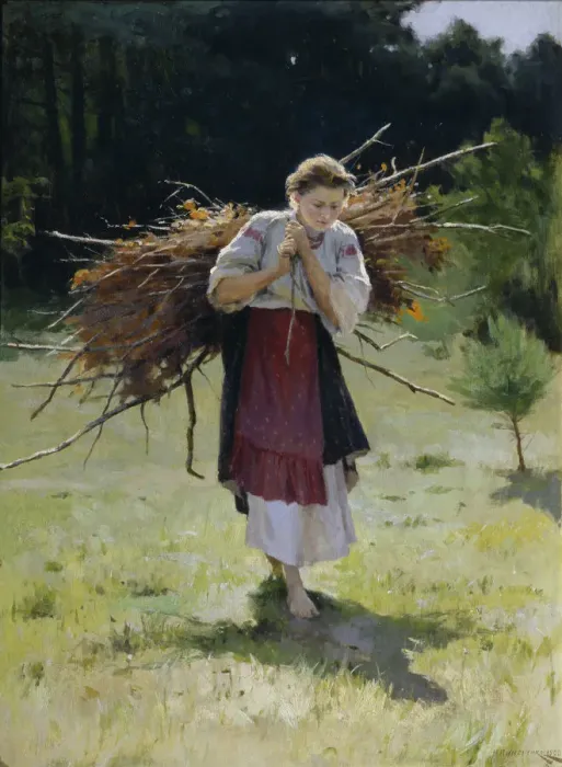 Framed Print : From the Forest, 1900. Artist: Pimonenko, Nikolai Kornilovich (1862-1912) Framed Print : From the Forest, 1900. Artist: Pimonenko, Nikolai Kornilovich (1862-1912)