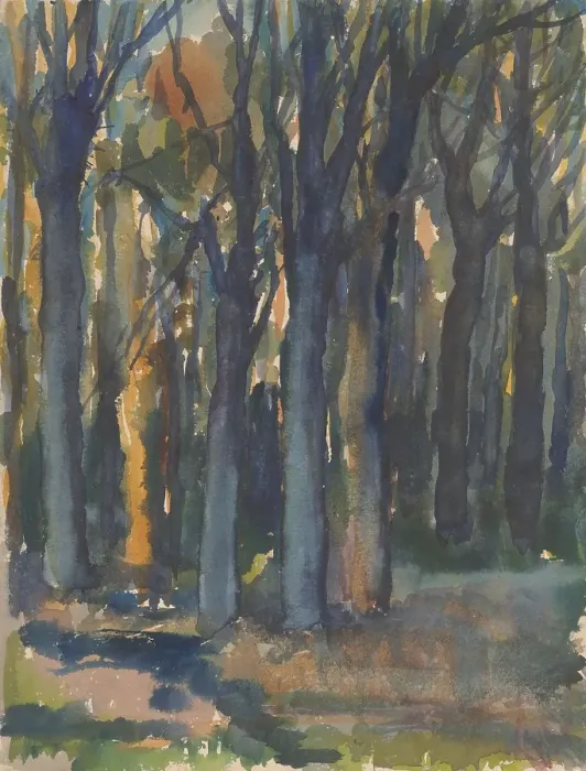 Framed Print : Forest, around 1935. Creator: Zolo Palugyay Framed Print : Forest, around 1935. Creator: Zolo Palugyay