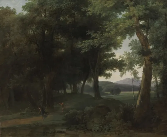Framed Print : A Forest with Apollo and Daphne, 1810. Creator: Jean-Victor Bertin (French, 1767-1842) Framed Print : A Forest with Apollo and Daphne, 1810. Creator: Jean-Victor Bertin (French, 1767-1842)