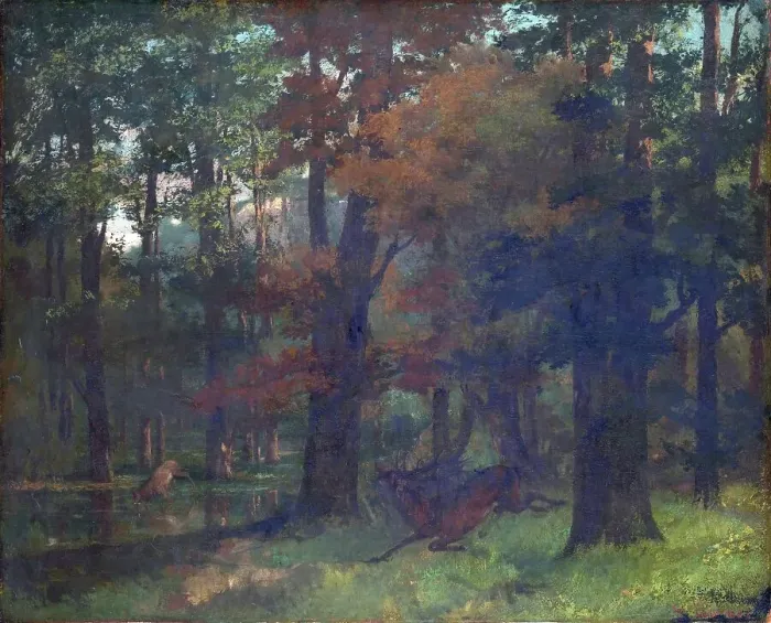 Framed Print : In the Forest. Artist: Courbet, Gustave (1819-1877) Framed Print : In the Forest. Artist: Courbet, Gustave (1819-1877)