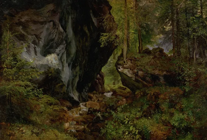 Framed Print : Forest interior, 1845-1860. Creator: Alexander Brodszky Framed Print : Forest interior, 1845-1860. Creator: Alexander Brodszky
