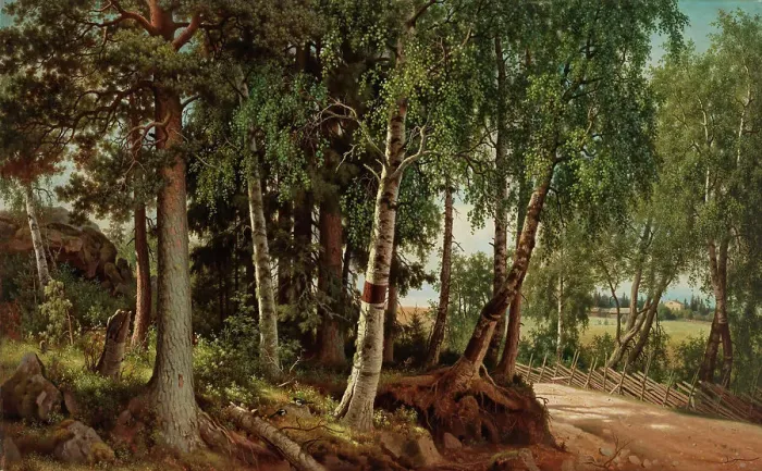 Framed Print : Forest Landscape from Haminalahti, 1880. Creator: Ferdinand von Wright Framed Print : Forest Landscape from Haminalahti, 1880. Creator: Ferdinand von Wright
