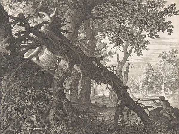 A Forest with a Rabbit Hunt, . n. d. Creator: Aegidius Sadeler II