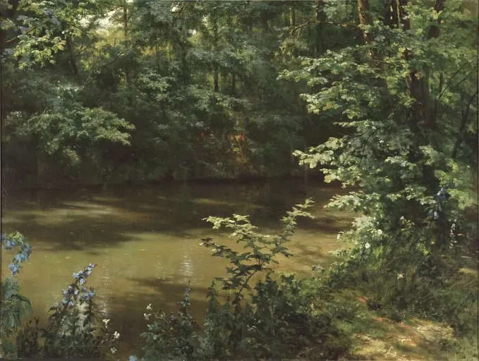 Framed Print : Forest River. Creator: Myasoedov, Grigori Grigoryevich (1834-1911) Framed Print : Forest River. Creator: Myasoedov, Grigori Grigoryevich (1834-1911)