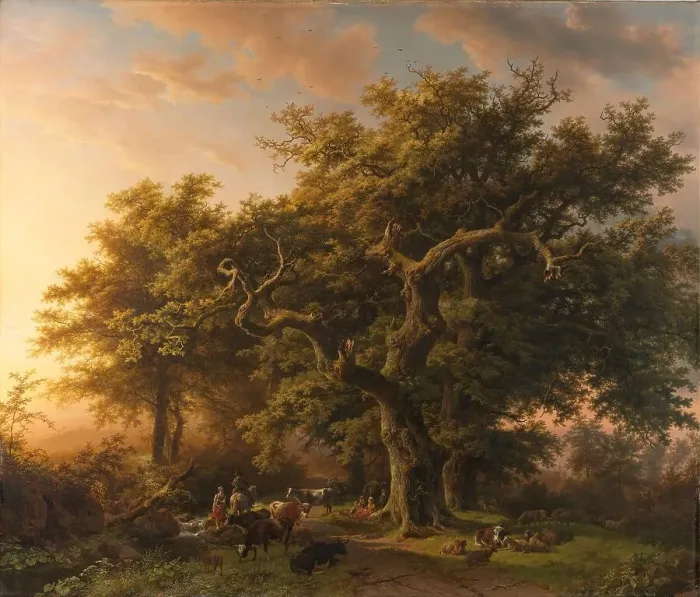 Framed Print : Forest Scene, 1848. Creator: Barend Cornelis Koekkoek Framed Print : Forest Scene, 1848. Creator: Barend Cornelis Koekkoek