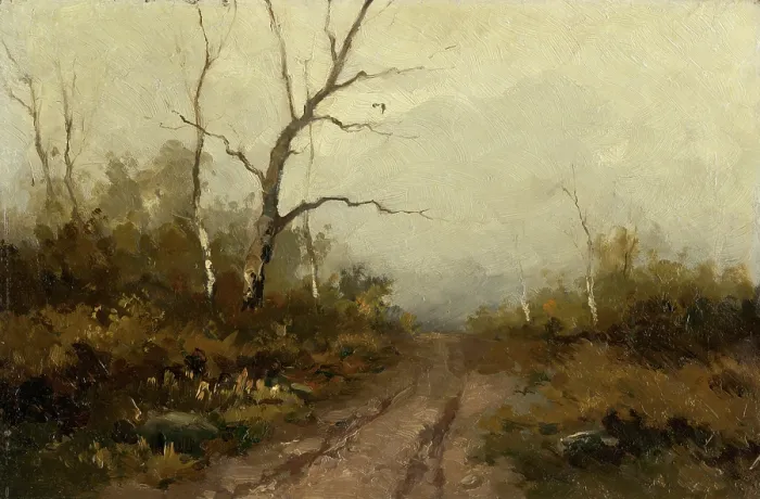Framed Print : Forest scene, 1890-1900. Creator: Felician Moczik Framed Print : Forest scene, 1890-1900. Creator: Felician Moczik