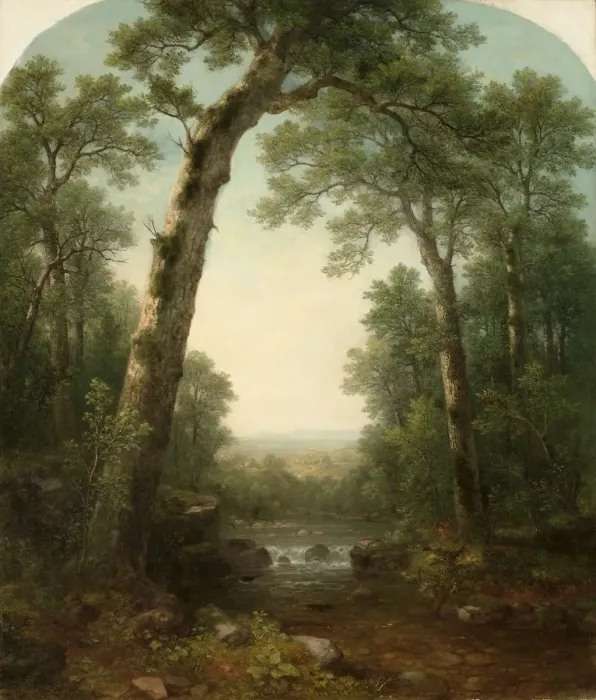 Framed Print : Forest Stream with Vista, 1872. Creator: Asher Brown Durand (American, 1796-1886) Framed Print : Forest Stream with Vista, 1872. Creator: Asher Brown Durand (American, 1796-1886)
