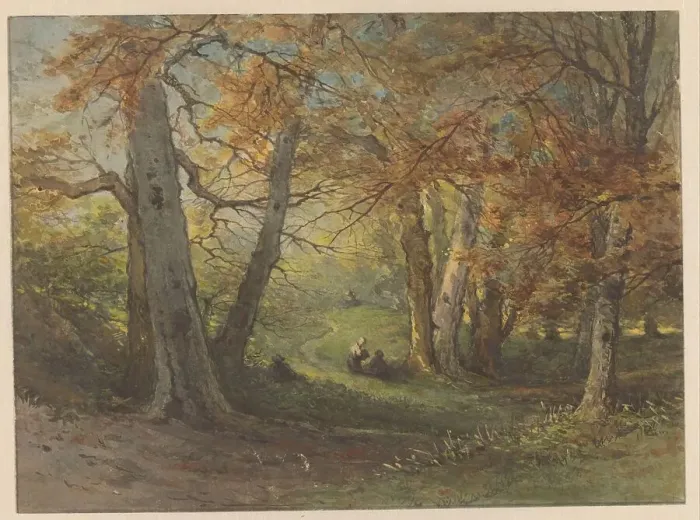 Framed Print : Forest view near Oosterbeek, 1834-1906. Creator: Maria Vos Framed Print : Forest view near Oosterbeek, 1834-1906. Creator: Maria Vos