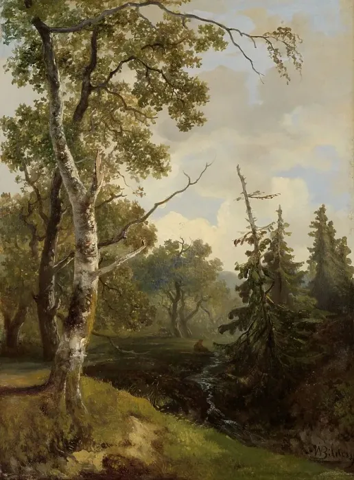 Framed Print : Forest view at Wolfheze, 1860-1890. Creator: Johannes Warnardus Bilders Framed Print : Forest view at Wolfheze, 1860-1890. Creator: Johannes Warnardus Bilders