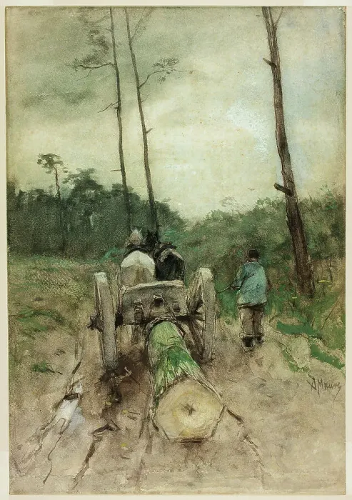 Framed Print : The Forester's Cart, n.d. Creator: Anton Mauve Framed Print : The Forester's Cart, n.d. Creator: Anton Mauve