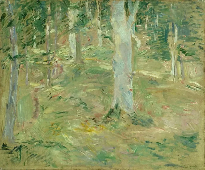 Framed Print : Foret de Compiegne, 1885. Creator: Berthe Morisot