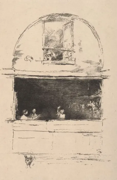 Framed Print : The Forge, Passage du Dragon, 1894. Creator: James McNeill Whistler (American, 1834-1903) Framed Print : The Forge, Passage du Dragon, 1894. Creator: James McNeill Whistler (American, 1834-1903)