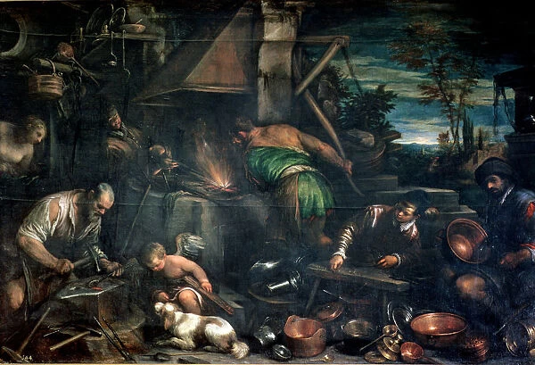 The Forge of Vulcan, oil on canvas