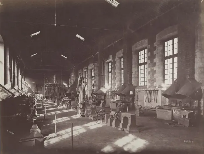 Framed Print : Forges, ca. 1880. Creator: Louis Lafon Framed Print : Forges, ca. 1880. Creator: Louis Lafon
