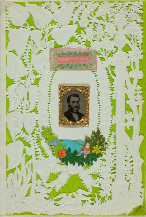 Framed Print : Forget Me Not (valentine), c. 1857. Creator: George Meek Framed Print : Forget Me Not (valentine), c. 1857. Creator: George Meek