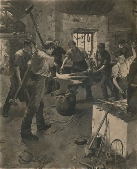 Framed Print : Forging the Anchor, 1892. Creator: Unknown Framed Print : Forging the Anchor, 1892. Creator: Unknown