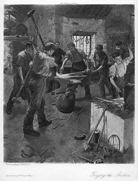 Forging the Anchor, 20th century. Artist: Stanhope A Forbes