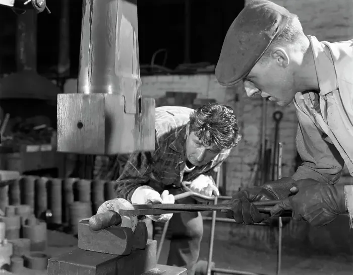 Framed Print : Forging at the foundry of AT Green & Sons Ltd, Rotherham, South Yorkshire, 1963 Framed Print : Forging at the foundry of AT Green & Sons Ltd, Rotherham, South Yorkshire, 1963