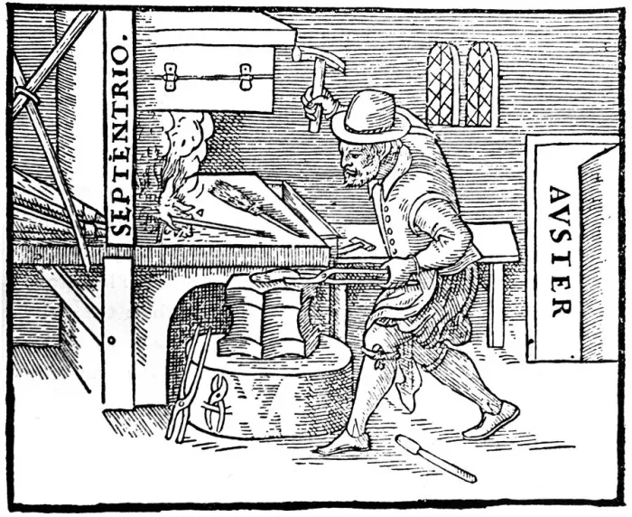 Framed Print : Forging a magnet, 1600 Framed Print : Forging a magnet, 1600