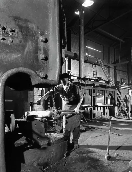 Framed Print : Forging pins at Edgar Allens steel foundry, Sheffield, South Yorkshire, 1963. Artist Framed Print : Forging pins at Edgar Allens steel foundry, Sheffield, South Yorkshire, 1963. Artist