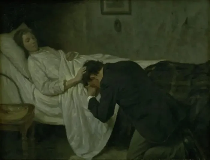Framed Print : A forgiveness, 1892. Creator: Valdemar Irminger Framed Print : A forgiveness, 1892. Creator: Valdemar Irminger