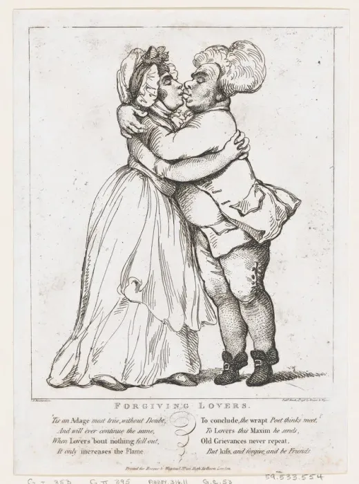 Framed Print : Forgiving Lovers, March 15, 1798. March 15, 1798. Creator: Thomas Rowlandson Framed Print : Forgiving Lovers, March 15, 1798. March 15, 1798. Creator: Thomas Rowlandson