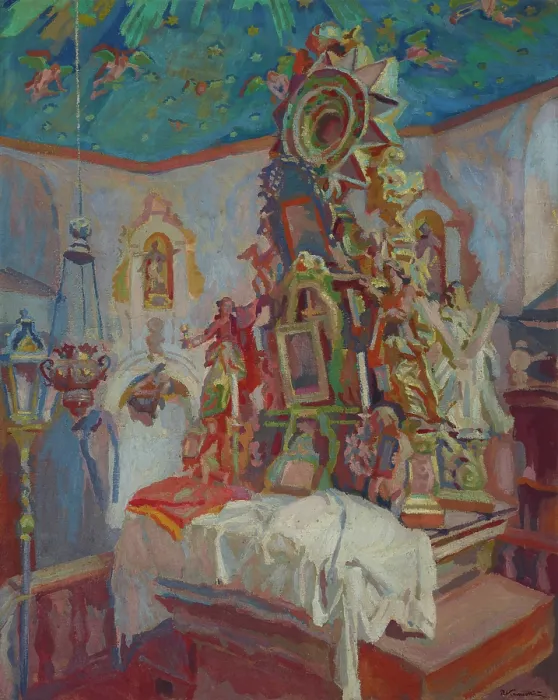 Framed Print : Forgotten Altar, between 1910-1914. Creator: Stanislaus Kamocki Framed Print : Forgotten Altar, between 1910-1914. Creator: Stanislaus Kamocki