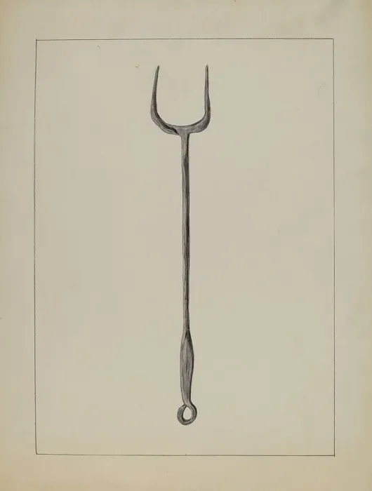 Framed Print : Fork, 1935 / 1942. Creator: Benjamin Resnick