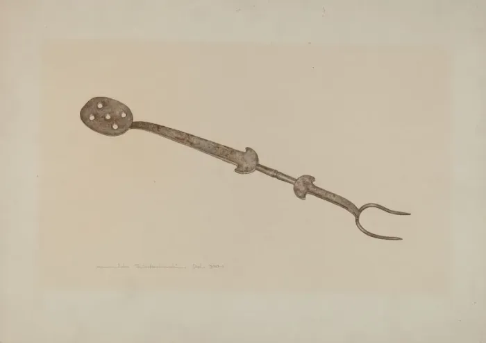 Framed Print : Fork, 1935 / 1942. Creator: John Swientochowski Framed Print : Fork, 1935 / 1942. Creator: John Swientochowski