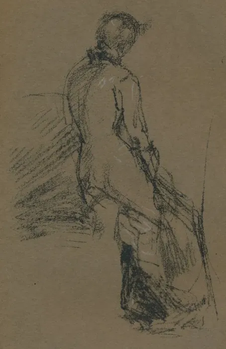 Framed Print : Form Study. c1868. Artist: James Abbott McNeill Whistler Framed Print : Form Study. c1868. Artist: James Abbott McNeill Whistler