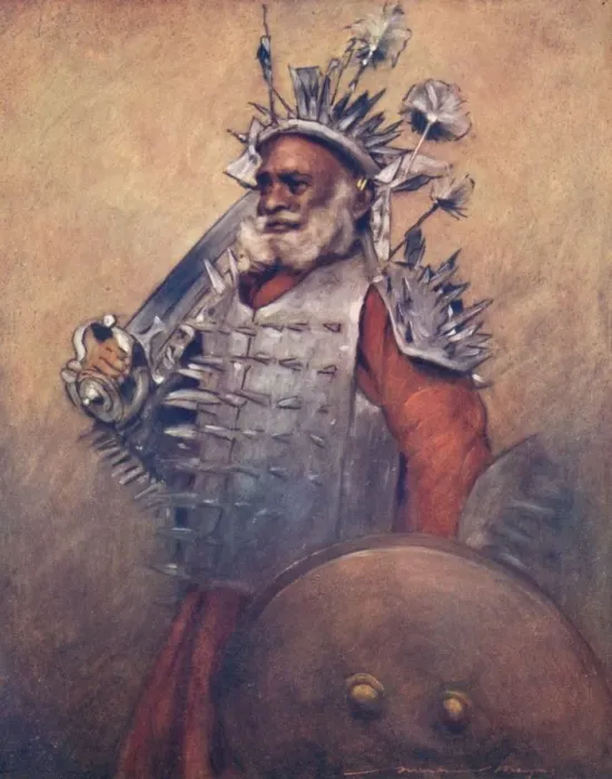 Framed Print : A Formidable Warrior of Rewa, 1903. Artist: Mortimer L Menpes Framed Print : A Formidable Warrior of Rewa, 1903. Artist: Mortimer L Menpes