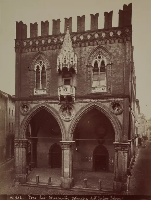 Framed Print : Foro dei Mercanti - Palazzo della Mercanzia, Bologna, between 1880-1890. Creator: Emilia Framed Print : Foro dei Mercanti - Palazzo della Mercanzia, Bologna, between 1880-1890. Creator: Emilia