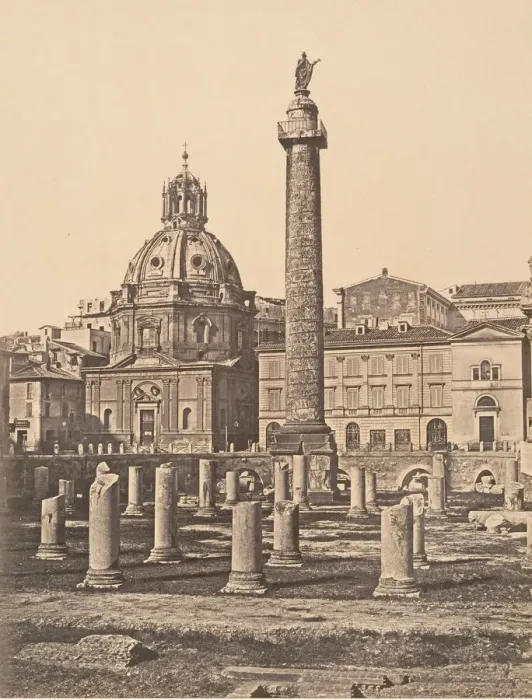 Framed Print : Foro e Colonna di Trajano, 1848-52. Creator: Eugene Constant Framed Print : Foro e Colonna di Trajano, 1848-52. Creator: Eugene Constant